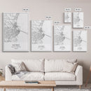 Mobile Street Map, Alabama Map, City Map Art, Modern Art, Wall Art, Canvas Print, Farmhouse Bedroom Art, Mother In Law Gift, Travel Art
