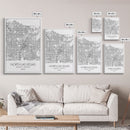 North Las Vegas Street Map, Nevada Map, City Map Art, Modern Art, Wall Art, Canvas Print, Wall Décor Bedroom, Honeymoon Gift,  Travel Art