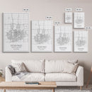 Sioux Falls Street Map, South Dakota Map, City Map Print, Minimalist Art, Wall Art, Canvas Print, Dorm Room Décor, Gifts For Her