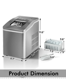 Portable Countertop Ice Maker Machine with Scoop-Silver by LJGDeals