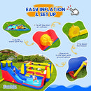 7-in-1 Inflatable Water Park with Slide, Pool, And Bounce House (SAK74216) by SAKSBY WHOLESALE