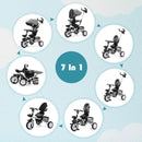 7-in-1 Detachable Baby Stroller with Canopy and Safety Harness by LJGDeals