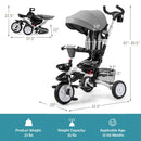 7-in-1 Detachable Baby Stroller with Canopy and Safety Harness by LJGDeals