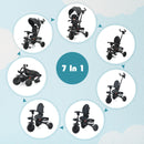 7-in-1 Detachable Baby Stroller with Canopy and Safety Harness