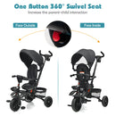 7-in-1 Detachable Baby Stroller with Canopy and Safety Harness