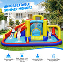 7-in-1 Inflatable Water Slide Bounce Castle with Splash Pool and Climbing Wall without Blower by LJGDeals
