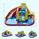 7-in-1 Inflatable Water Slide Bounce Castle with Splash Pool and Climbing Wall without Blower by LJGDeals