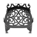 Alora 7-Piece Cast Aluminum Patio Furniture Set With Black Frame And Off-White Cushions (SAK12948) by SAKSBY WHOLESALE