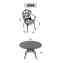 Alora 7-Piece Cast Aluminum Patio Furniture Set With Black Frame And Off-White Cushions (SAK12948) by SAKSBY WHOLESALE
