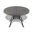 Alora 7-Piece Cast Aluminum Patio Furniture Set With Black Frame And Off-White Cushions (SAK12948) by SAKSBY WHOLESALE