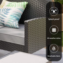 Alora 7-Piece Modern Outdoor Patio Furniture Set With Waterproof Cushions & Glass Table (SAK55673)