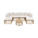 Alora 7-Piece Outdoor All-Weather Rattan Patio Sofa Set With Cushions (SAK47230) by SAKSBY WHOLESALE