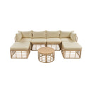Alora 7-Piece Outdoor All-Weather Rattan Patio Sofa Set With Cushions (SAK47230) by SAKSBY WHOLESALE