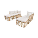 Alora 7-Piece Outdoor All-Weather Rattan Patio Sofa Set With Cushions (SAK47230) by SAKSBY WHOLESALE
