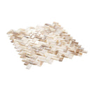 White Beige 11x11 Polished Herringbone Shell Mother of Pearl Mosaic Tile (20 pack, 16.19 sq ft/case) - Sample