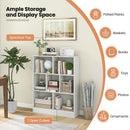 7-Section Freestanding Bookshelf for Kids Room Classroom Daycare Nursery-White
