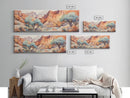 Panoramic Desert Prints, Four Peaks Arizona Wall Art, 3 Piece Print Set, Arizona Desert, Boho Print, Modern Wall Art, Minimalist Wall Art