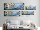 The Italian Coast - Framed Canvas Print - Beautiful Wall Art - Nautical Decor - Italian Painting Print - Sunset in Italy
