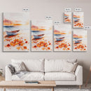 Canoe On A Serene Fall Lake, Framed Canvas Print, Autumn Decor, Fall Wall Art, Fall Poster, Autumn Prints Wall Art