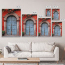 Change1 Indian Wall Art, Colorful Indian Doors, Framed Canvas Print, Painting Print, Traditional Hindu Architecture, Ready To Hang