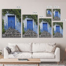 Change2 Mexican Wall Art, Colorful Mexican Door Architecture Painting Framed Canvas Print, Traditional Hacienda Architecture, Ready To Hang