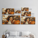 Cowgirl In A Pumpkin Patch, Framed Canvas Print, Retro Style Fall or Thanksgiving Wall Art, Farmhouse Decor, Christmas Wall Decor Gift