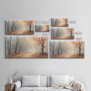 Path Through The Fall Forest, Framed Canvas Print, Winter Wonderland Decor, Perfect Wall Art and Gift Idea