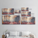 Misty Autumn Woods Framed Canvas Print, Moody Fall Pathway Art, Fall Home Decor, Modern Farmhouse Seasonal Wall Art, Holiday Gift Idea