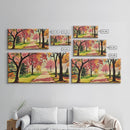 Colorful Autumn Path Canvas Print, Fall Park Scene Wall Art, Modern Farmhouse Autumn Decor, Holiday Art, Best Seasonal Gift Idea