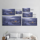 Moonlit Winter Night Scene Framed Canvas Print Christmas Decor, Winter Art Print, Moody Landscape Wall Art, Seasonal Holiday Gift