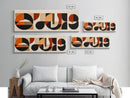 Neutral Wall Art, Earth Tones Mid-century Modern Inspired Geometric Patterns Wall Art, Home Decor, Above Bed Or Sofa Panoramic