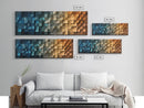 Waves - Abstract Geometric Painting Wall Art - Wood Framed Canvas Print - Abstract Home Decor