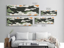 Camoflage, Camo Pattern Wall Art, Framed Canvas Print, Farmhouse Abstract Wall Art, Extra Wide Oversized Wall Art, Cammy Home Decor