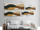 Earth Tones Abstract Painting Print, Eclectic Boho Style Wall Art, Oversized Panoramic Print, Above Sofa Abstract Painting