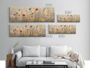 Field of Wildflowers, Spring Floral Decor, Oil Painting Canvas Print, Panoramic Art, Boho Floral Decor, Botanical Wall Art, Field of Flowers