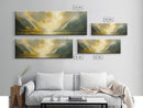 Sunset In The Valley, Framed Canvas Print, Oil Painting Landscape, Original Artwork, Wide Horizontal Art, Above Sofa Modern Art, Moody Decor