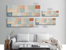 Modern Abstract Framed Canvas | Minimalist Mid Century Modern Wall Art | Large Horizontal Ultra Wide Framed Canvas | MCM Decor