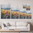 Small Wild Flower Painting Print, Wood Framed Canvas, Botanical Wall Art, Extra Large Art, Oversized Home Decor, Gallery Wall Decor, Wildflower Art