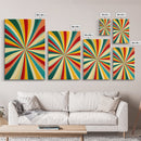 MCM Style Abstract Art - "The Tunnel" - Mid-Century Modern Wall Art, Large Wood Framed Wall Art with Midcentury Modern Style, Boho Decor
