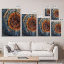 Rustic Home Decor Tree Ring Print, Wood Frame Art, Canvas Print, Abstract Minimalist Modern Farmhouse Wall Art, Living Room Decor