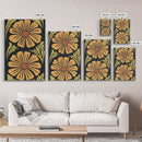 Mid-Century Modern Abstract Flowers, Framed Canvas Print, Style 1