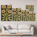 Mid-Century Modern Abstract Flowers, Framed Canvas Print, Style 2