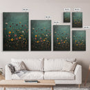 Wood Framed Wildflower Floral Print Minimalist Modern Boho Wall Art Bedroom Decor Botanical Floral Wild Flower Canvas Print