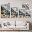 Italy Wall Art - Modern Minimalist Home Decor - Italian Seaside Seascape Print - Impasto Style Print - Home Decor