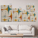 Art Deco Star Burst Canvas Print Wall Art, Retro 50s Style, Starburst, Mid-Century Modern Wall Art, Minimalist Home Decor, Modern Art
