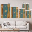 Star Burst - Atomic Age Art - Framed Canvas Print
