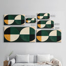 Extra Large Canvas Art MCM Geometric Wall Art Framed Canvas Print Emerald Green