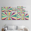 Mid Cenutry Modern Canvas Print Colorful Wall Art Retro 1950s Style Home Decor Above Sofa Living Room Wall Art
