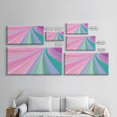 Pink and Green MCM Mid Century Modern Abstract Wall Art, 1950s Art, Retro Home Decor
