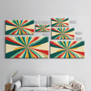 Large Mid-Century Canvas Print Wall Art For Living Room - Framed Canvas Art - MCM Modern Abstract Painting Geometric Wall Art